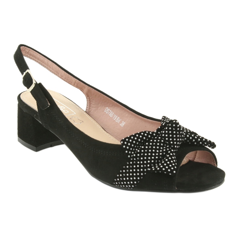 Rusetti Sandaalit Filippo 788 musta / pisteitä valkoinen 1