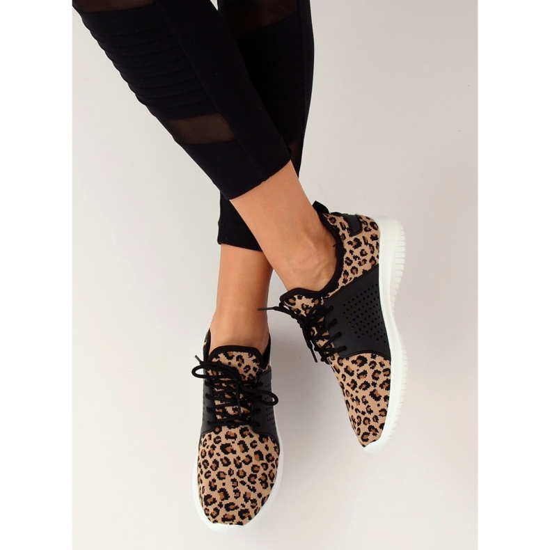 Leopard 7758-Y Leopard Print -tennarit ruskea 2