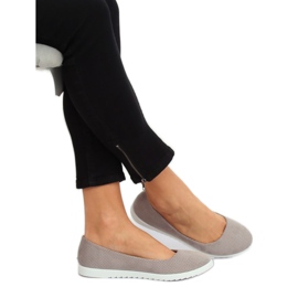 Harmaat naisten ballerinat 7845-P Grey 2