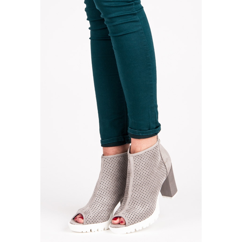 Vices Avoimet avokärkiset saappaat harmaa 1