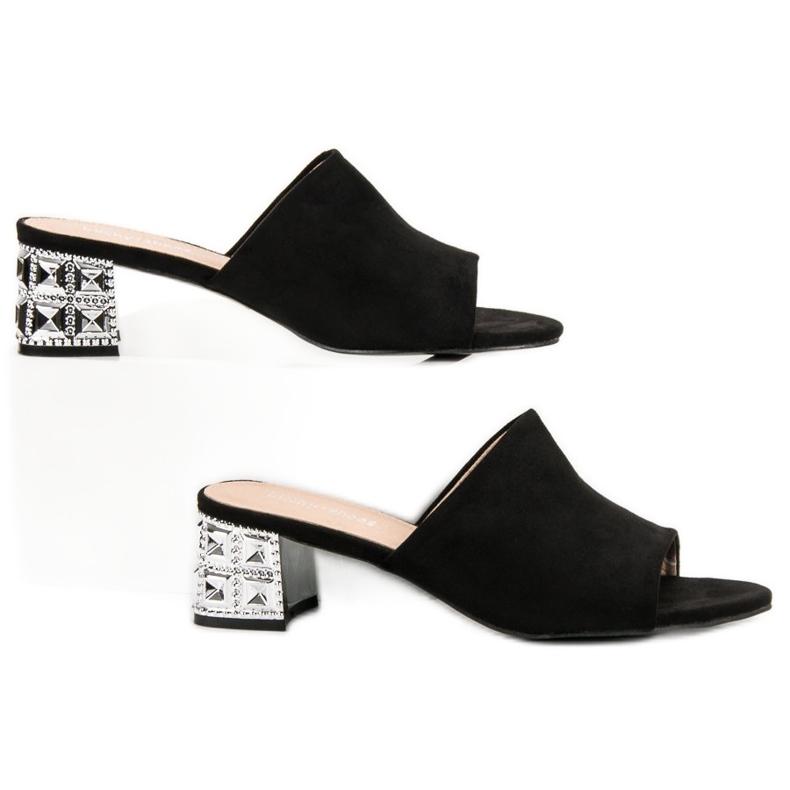 Lucky Shoes Mokkanahkaiset korkokengät musta 2