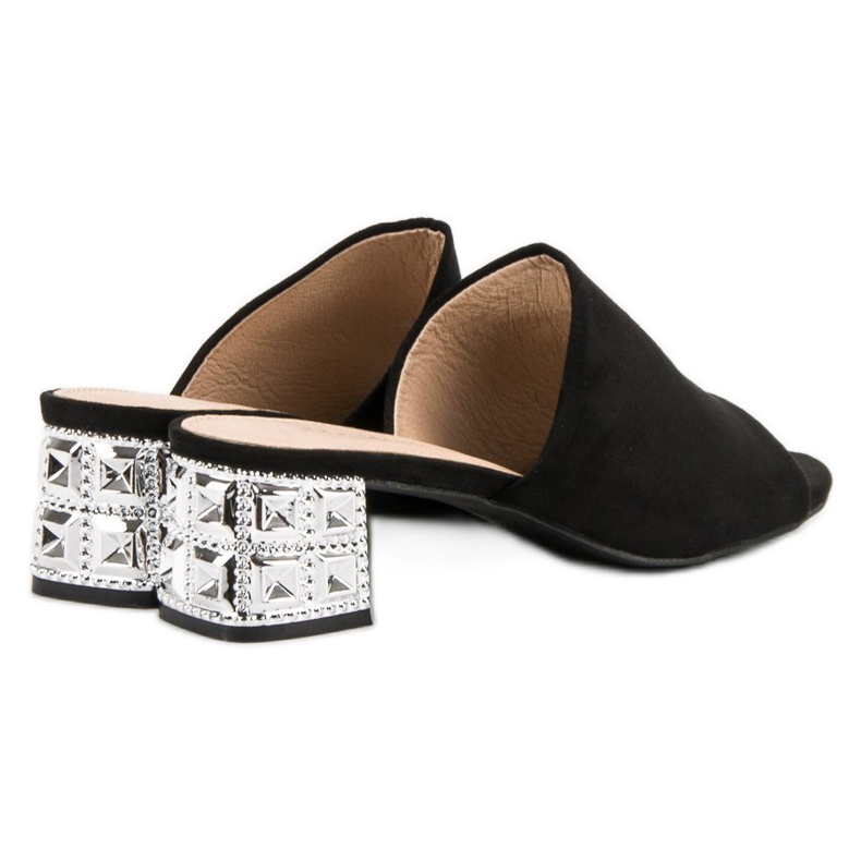 Lucky Shoes Mokkanahkaiset korkokengät musta 1