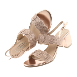 Sandaalit kultaisella narulla soutache Filippo 793 kultainen 5