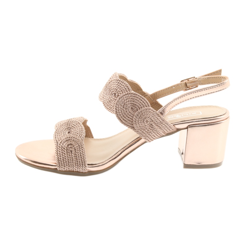 Sandaalit kultaisella narulla soutache Filippo 793 kultainen 2