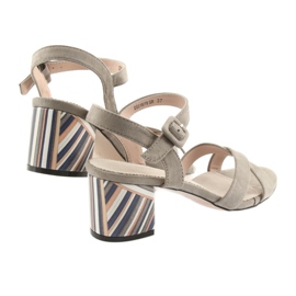 Koristeellinen kantapää Filippo 818 beige 3