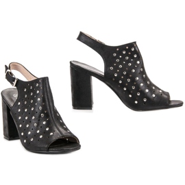 VINCEZA sandaalit suihkulla musta 2