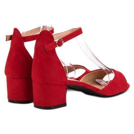 Super Mode Punaiset korkokengät sandaalit punainen 6