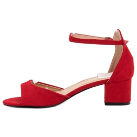 Super Mode Punaiset korkokengät sandaalit punainen 5