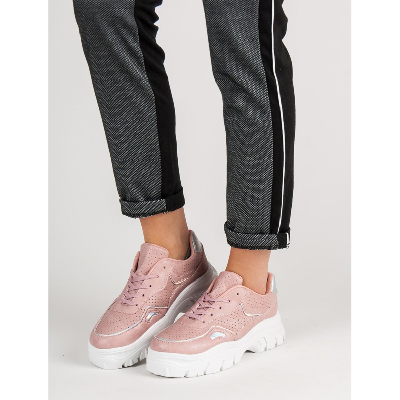 Vaaleanpunaiset lenkkarit holoefektillä vaaleanpunainen 2