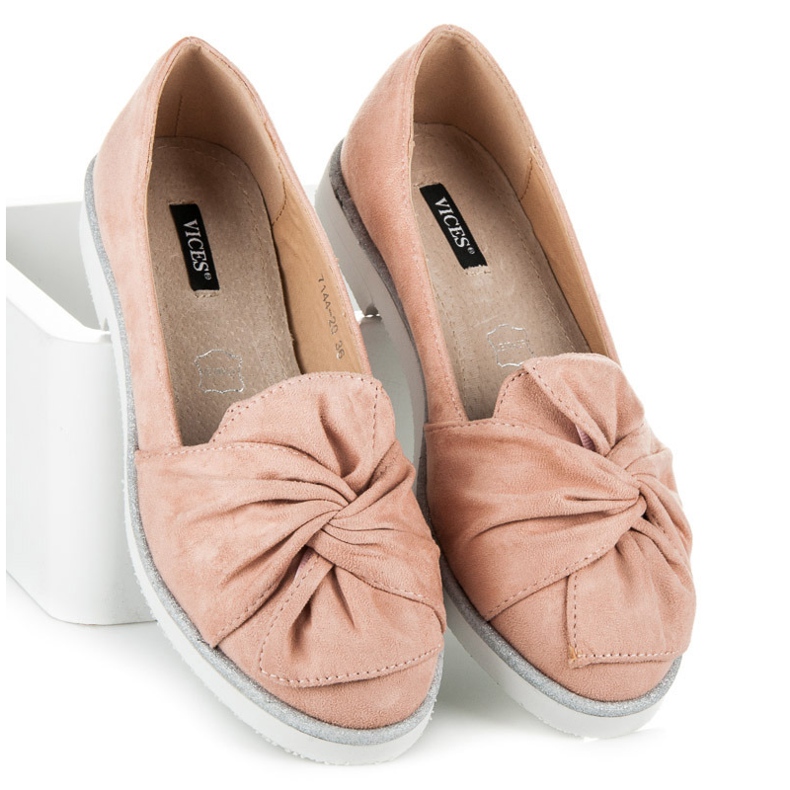 Vices Mokkanahkakengät glitterikoristeilla vaaleanpunainen 2