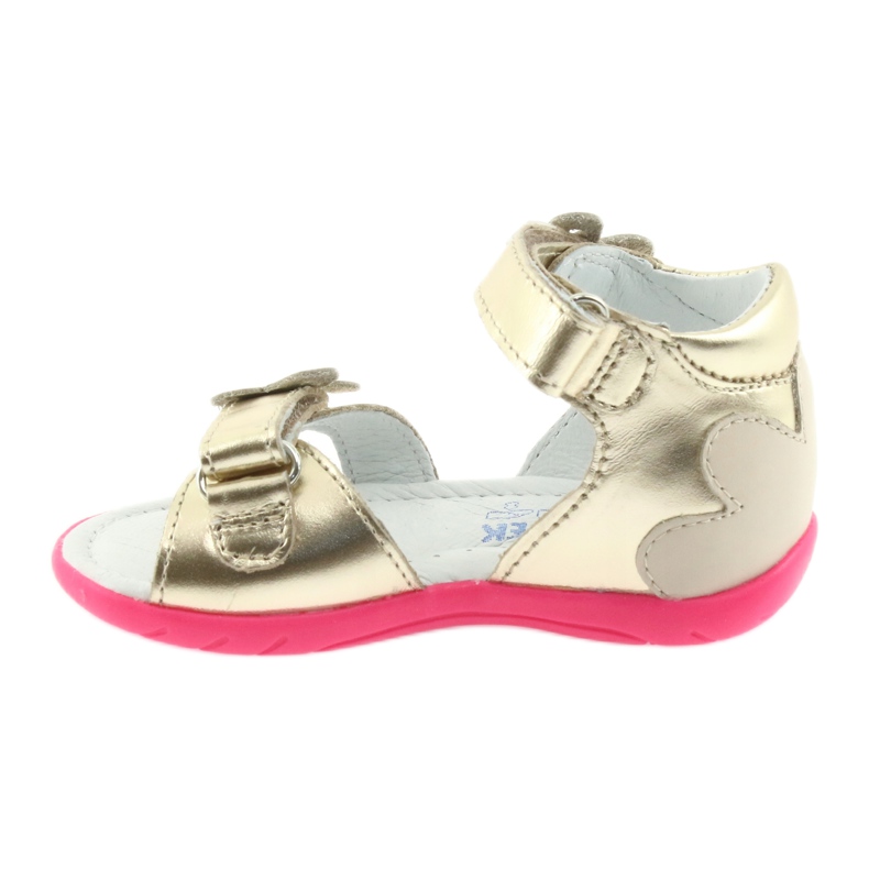 Bartek Nahkatyttöjen nahkaiset sandaalit, joissa on perhonen 51569 zlotys kultainen 2