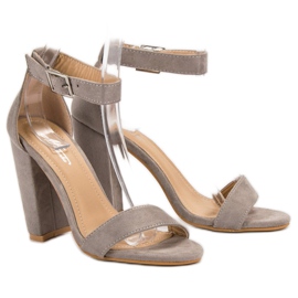 SHELOVET Klassiset sandaalit baarissa harmaa 1