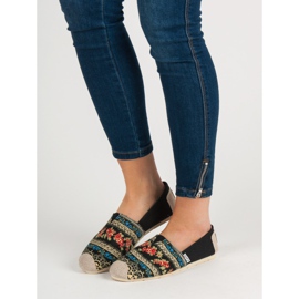 Lady Fashion Slip On Boho Tennarit musta monivärinen 1