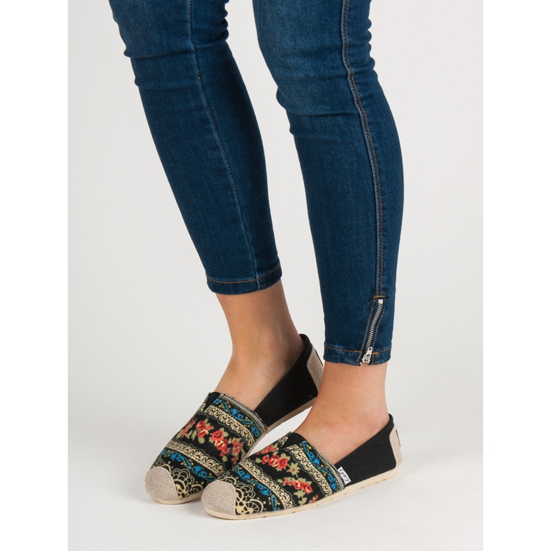Lady Fashion Slip On Boho Tennarit musta monivärinen 1