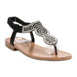 SHELOVET Slip-on japanilaiset sandaalit musta 1