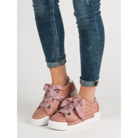 Belle Women Mokkanahkaiset urheilukengät vaaleanpunainen 1