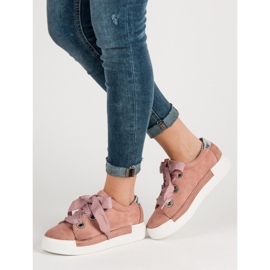 Belle Women Mokkanahkaiset urheilukengät vaaleanpunainen 2