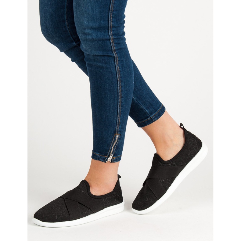 Ideal Shoes Liukastettavat urheilukengät musta 2