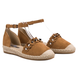 Best Shoes Kamelin espadrillot kukilla ruskea 1
