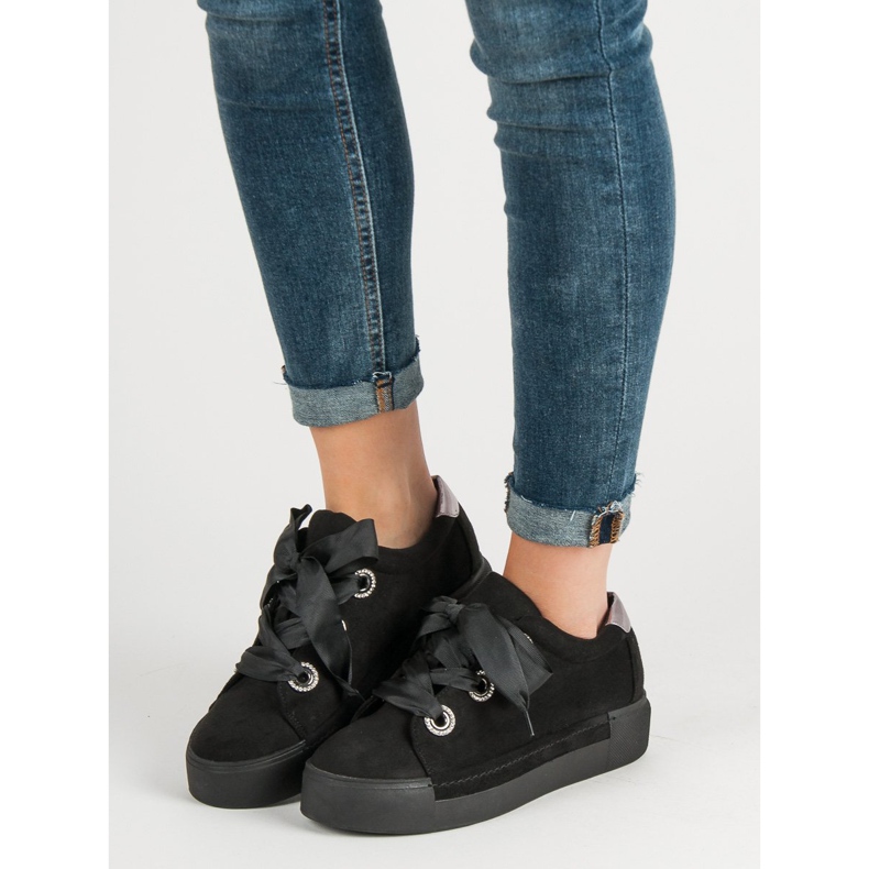 Belle Women Mokkanahkaiset urheilukengät musta 2