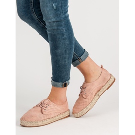 Small Swan Openwork Suede Brogues vaaleanpunainen 2 Small Swan Openwork Suede Brogues vaaleanpunainen 2