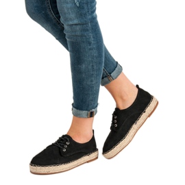 Small Swan Openwork Suede Brogues musta 1