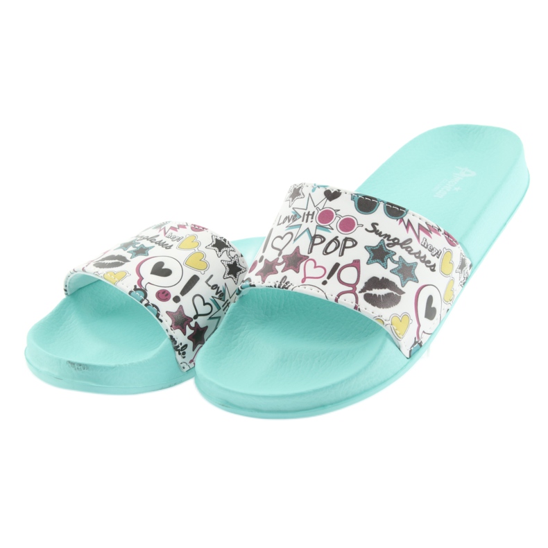 American Clubin vihreät profiiliset aurinkolasitossut valkoinen musta vaaleanpunainen 3