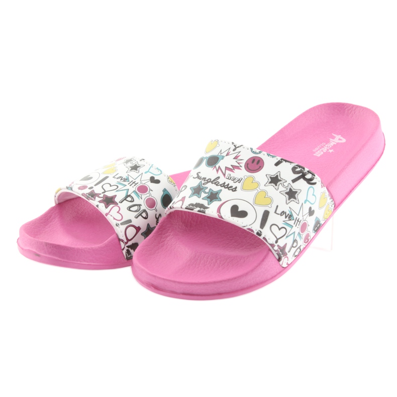 Aurinkolasitossut profiloitu American Club vaaleanpunainen valkoinen musta vihreä keltainen 3