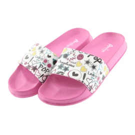 Aurinkolasitossut profiloitu American Club vaaleanpunainen valkoinen musta vihreä keltainen 4