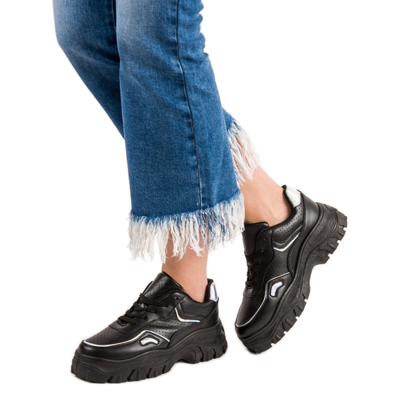 SHELOVET Mustat lenkkarit holoefektillä 2