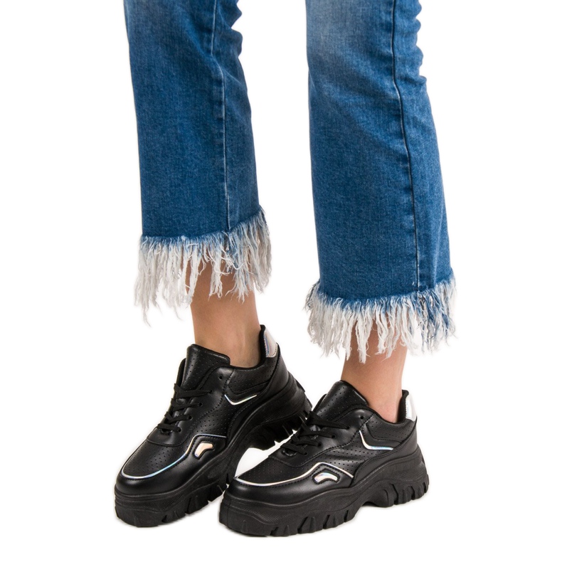 SHELOVET Mustat lenkkarit holoefektillä 1