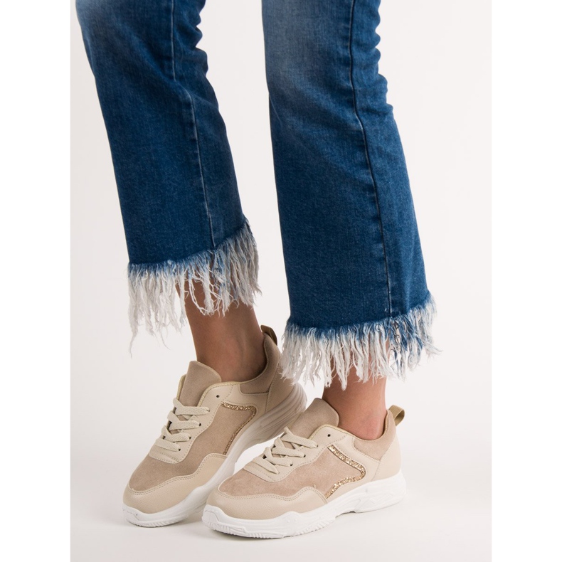 SHELOVET Muodikkaat lenkkarit beige 1