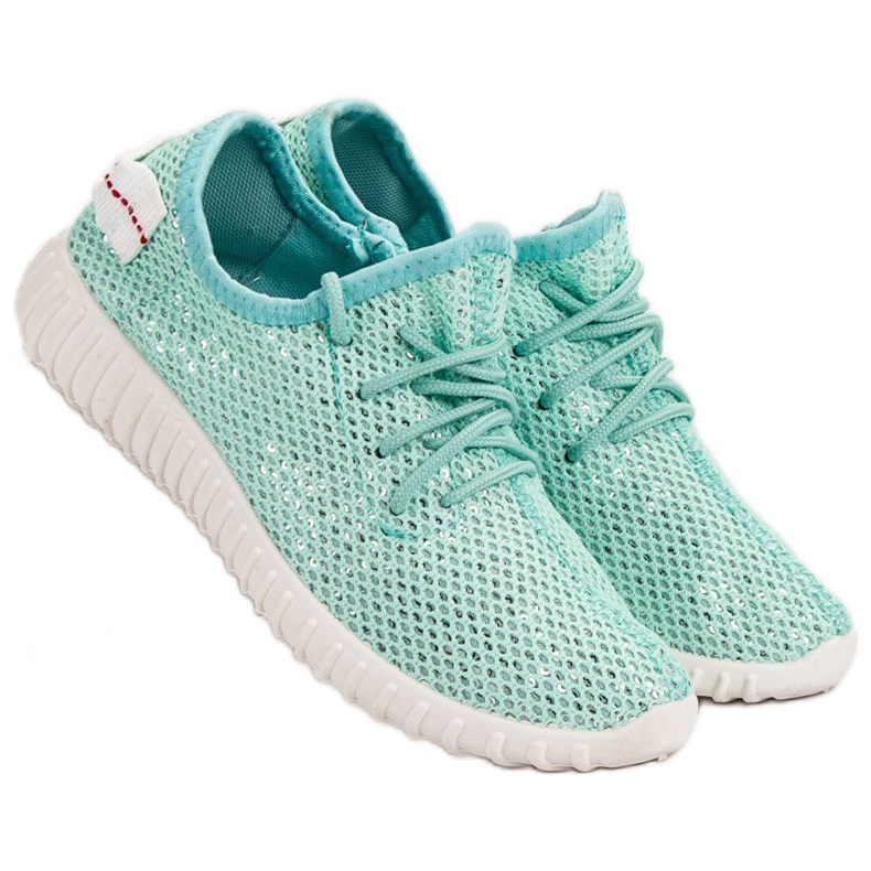 SHELOVET Slip-on kengät paljeteilla vihreä 1