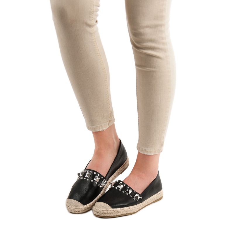 Janessa Espadrillit nastoilla musta 1