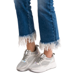 Ideal Shoes Hopeiset urheilukengät harmaa 1