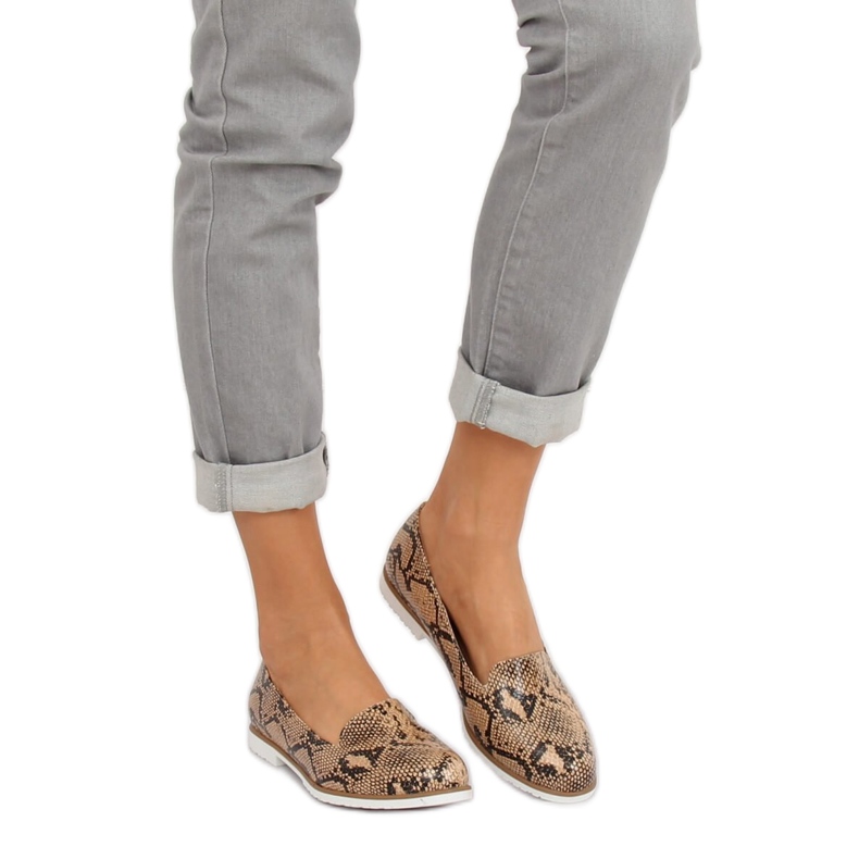 Loaferit lordsy käärme iho MM50188 Snake ruskea 1