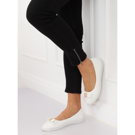 Valkoiset naisten ballerinat YSD-03 Valkoinen 1