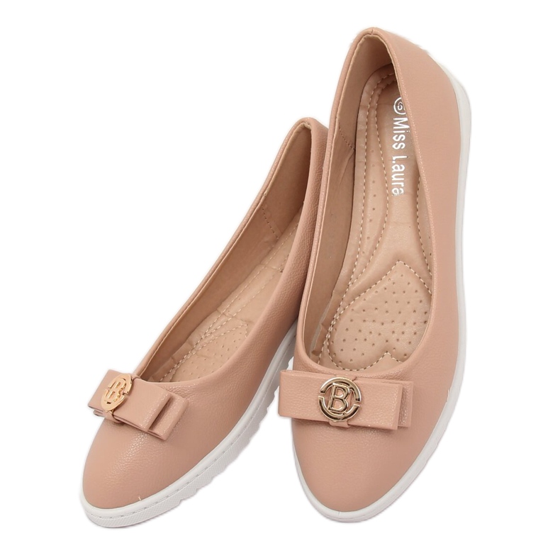 Naisten beige ballerinat YSD-03 Nude 2