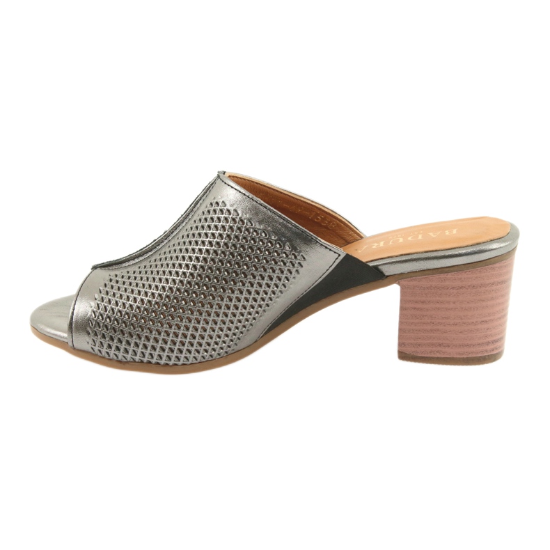 Badura Naisten avoimien nahkakorkki 5311 hopea harmaa 2