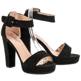 Seastar Seksikäs sandaalit alustalla musta 1