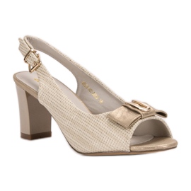 SHELOVET Tyylikkäät sandaalit jousella keltainen 2