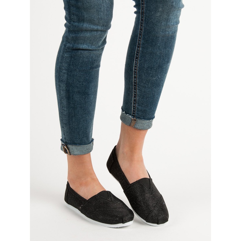 SHELOVET Glitter Slip On Lenkkarit musta 1