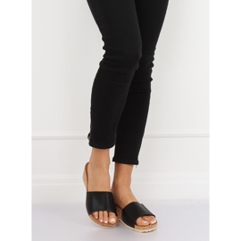 Musta korkkikiila-tossut 3527-12 Musta 2