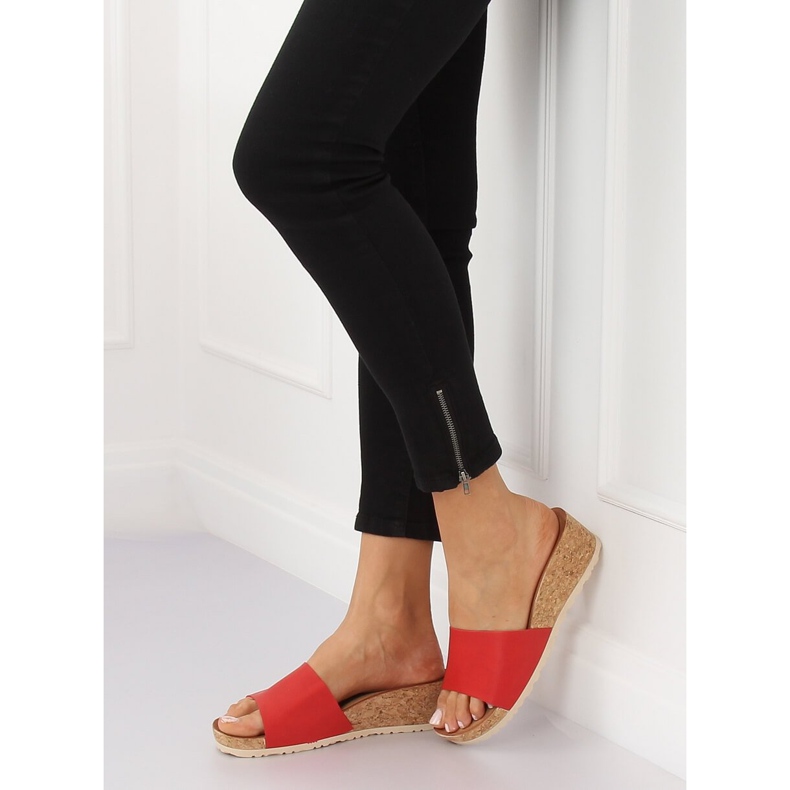 Punaiset korkkikiilatossut 3527-12 Punainen 1