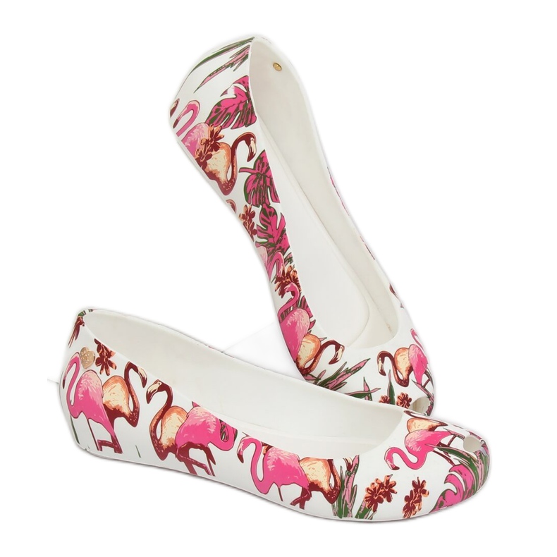 Meliski valkoisilla flamingoilla CK85 Valkoinen violetti monivärinen 2