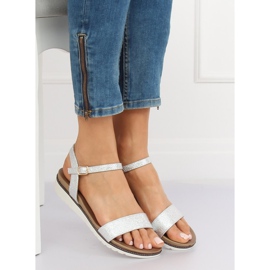 Hopeiset naisten sandaalit S18-33 Hopea harmaa 1