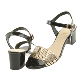 Espinto Mustat / kultaiset sandaalit keltainen 4