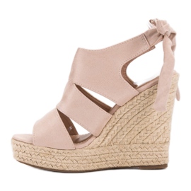 Cm Paris Beige Wedge Sandaalit 1