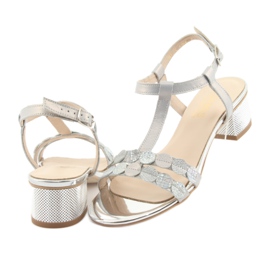 Naisten sandaalit raidat Gamis 3661 harmaa helmi 4