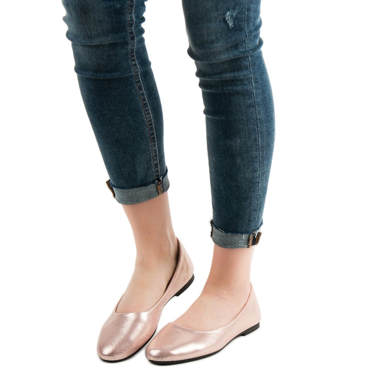 SHELOVET Ruusukulta hohtavat ballerinat vaaleanpunainen 1